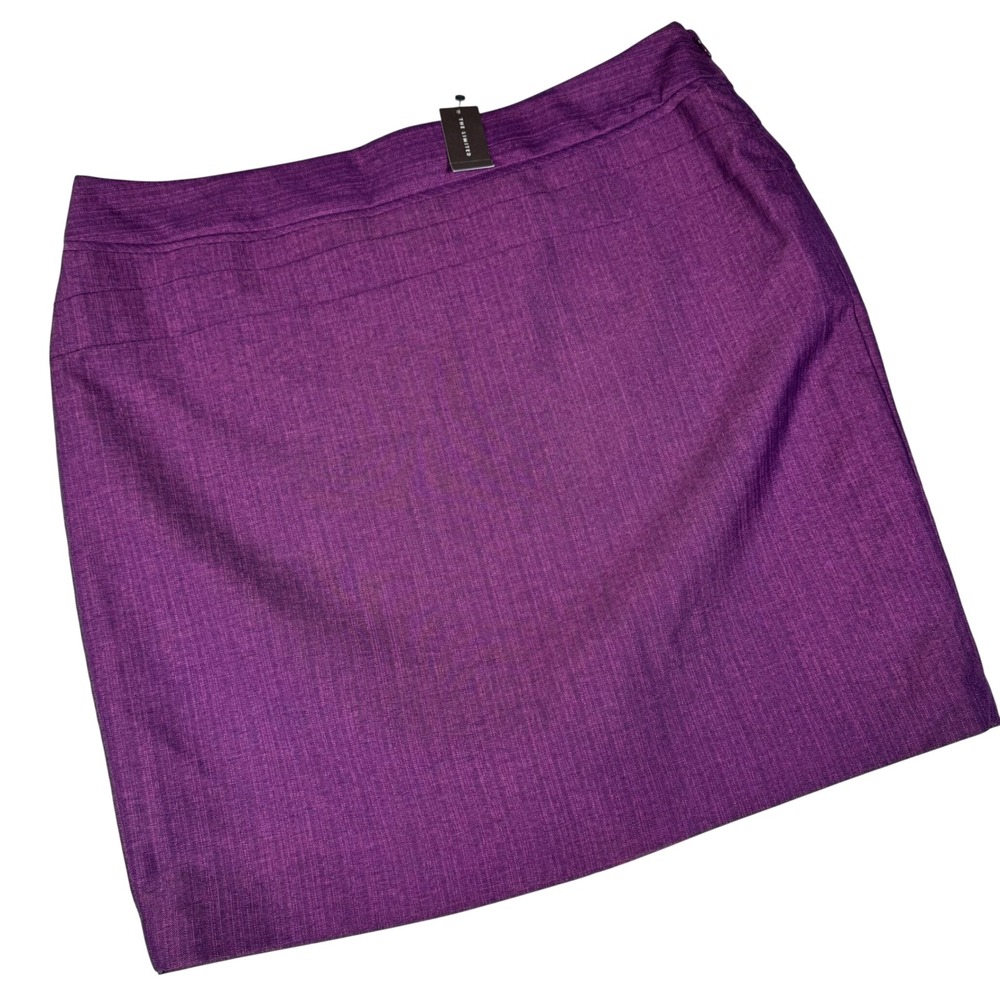 The Limited Pencil Skirt Womens 14 Purple Textured Office Career NWT 70239225